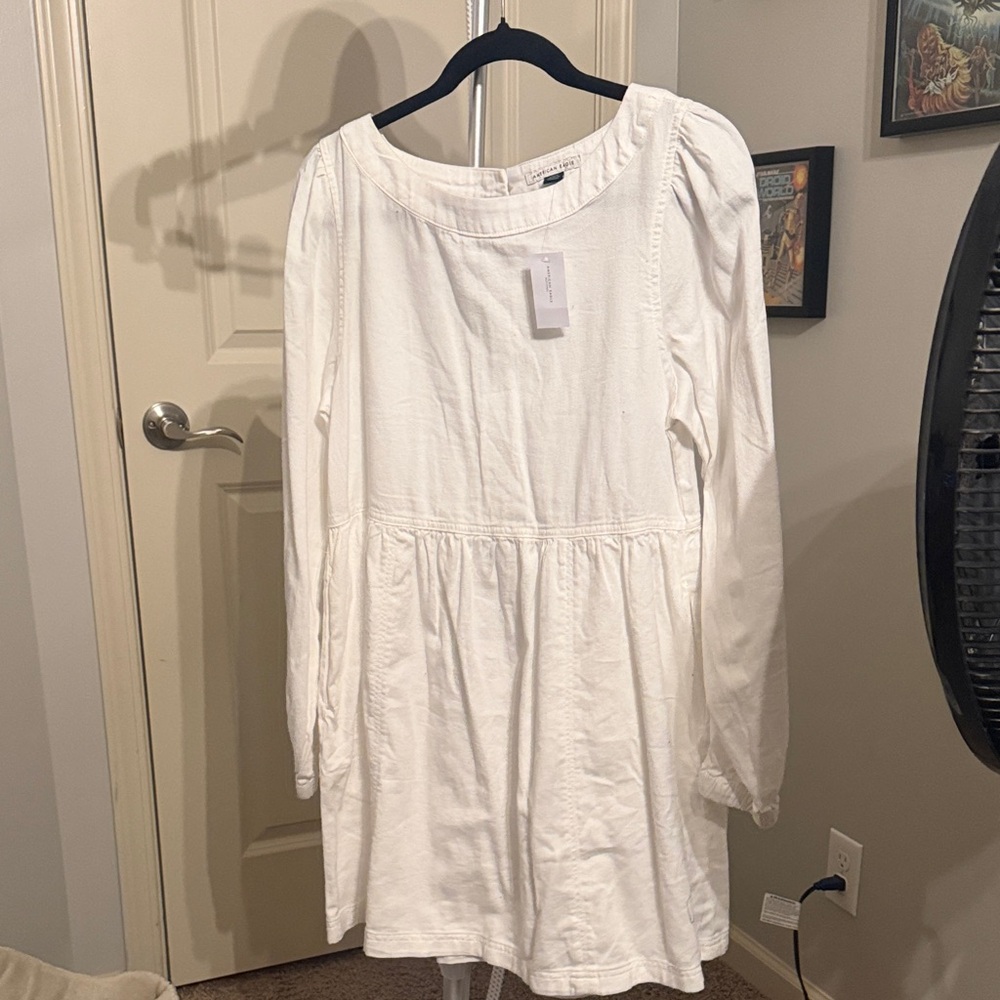 American Eagle Outfitters White Casual Dress